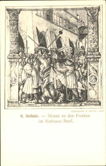 Holbein Hans Skizze Fresken Rathaus Basel