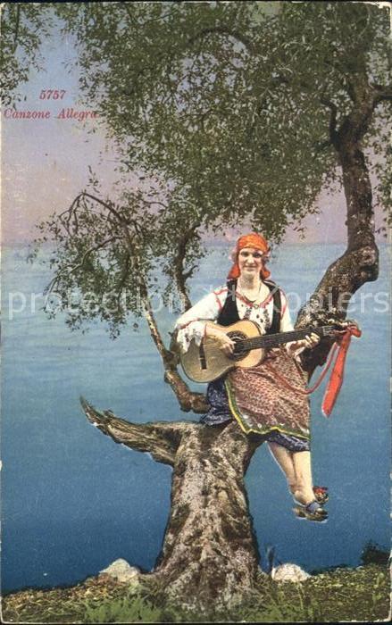 Gitarre Tracht Tessin Ticino