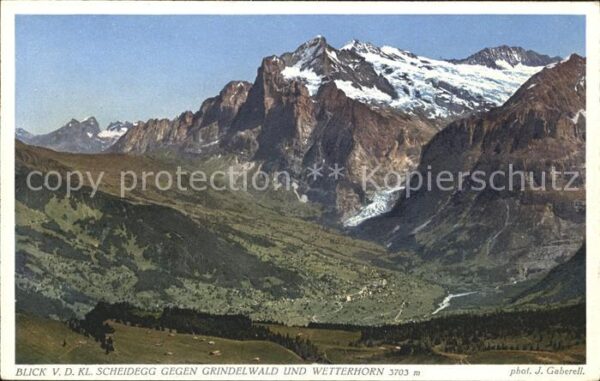 Foto Gaberell J. Nr. 6088 Grindelwald Wetterhorn