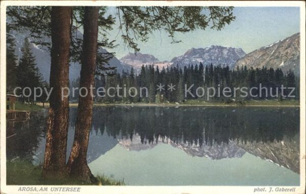 Foto Gaberell J. Nr. 2390 Arosa Untersee
