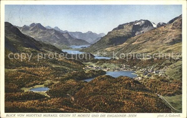 Foto Gaberell J. Nr. 5008 St. Moritz Engadiner-Seen