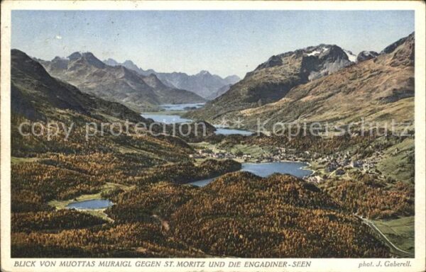 Foto Gaberell J. Nr. 5008 St. Moritz Engadiner-Seen