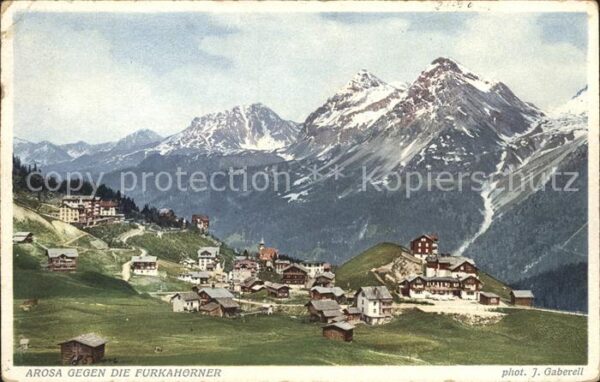 Foto Gaberell J. Nr. 2395 Arosa Furkahörner