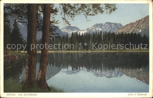 Foto Gaberell J. Nr. 2390 Arosa Untersee