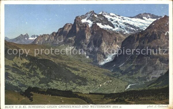 Foto Gaberell J. Nr. 6088 Grindelwald Wetterhorn