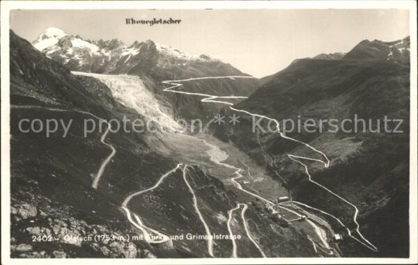 Gletscher Rhonegletscher Grimselstrasse