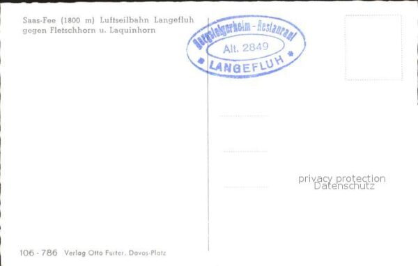 Seilbahn Langefluh Saas-Fee Fletschhorn Laquinho – Bild 2