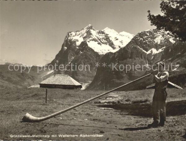 Alphorn Alphornbläser Grindelwald-Mettlenalp We