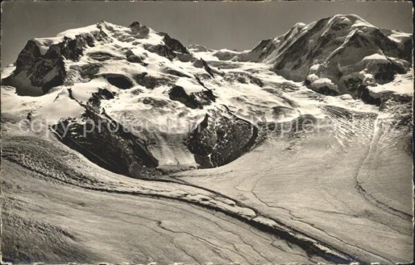 Gletscher Zermatt Gornergrat Monte Rosa Lyskamm