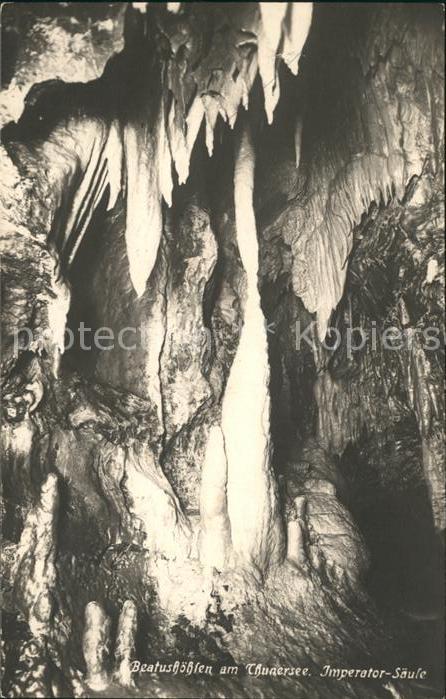 Hoehlen Caves Grottes Beatushöhlen Thunersee Imperator-Säule