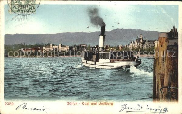 Dampfer Binnenschifffahrt Zürich Quai Uetliberg
