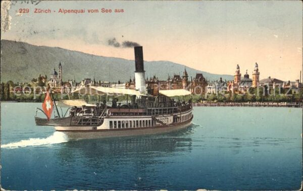 Dampfer Binnenschifffahrt Zürich Alpenquai