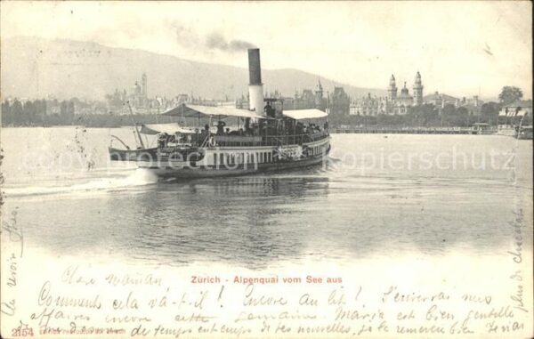 Dampfer Binnenschifffahrt Zürich Alpenquai