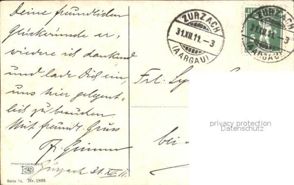 Verlag Photochromie Nr. 1885 Serie 74 Zurzach – Bild 2