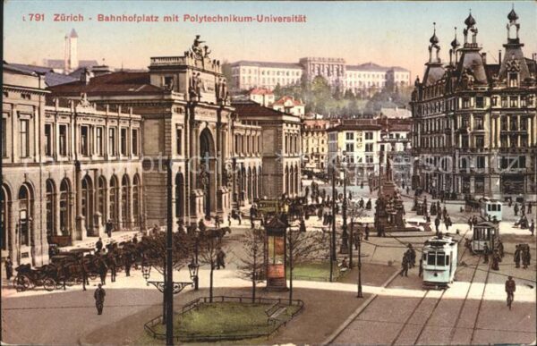 Strassenbahn Zürich Bahnhofplatz Polytechnikum-Unive