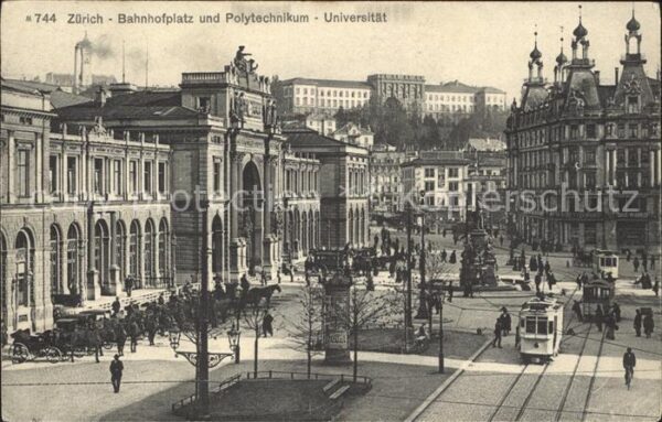 Strassenbahn Zürich Bahnhofplatz Polytechnikum-Unive