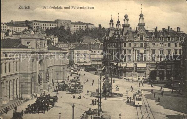 Strassenbahn Zürich Bahnhofplatz Polytechnikum