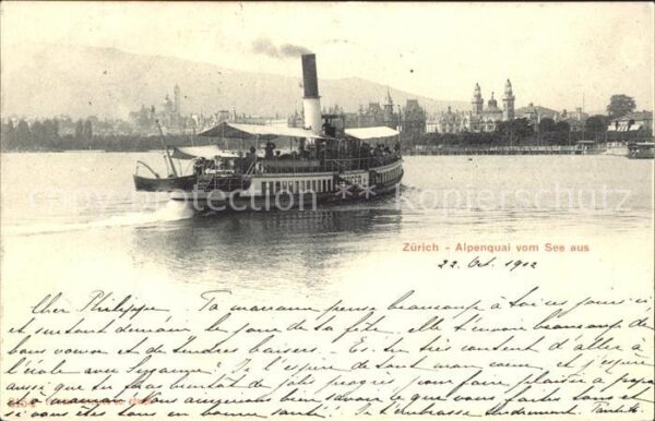 Dampfer Binnenschifffahrt Zürich Alpenquai