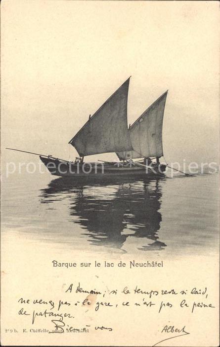 Segelboote Barque Lac de Neuchatel
