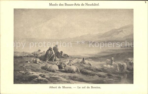 Kuenstlerkarte Albert de Meuron Le col du Bernina Hirt