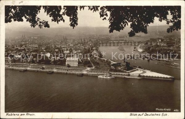 Foto Kratz Nr. 483 Koblenz am Rhein Deutsches Eck