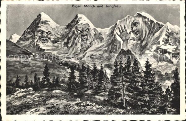 Berggesichter Eiger Mönch Jungfrau
