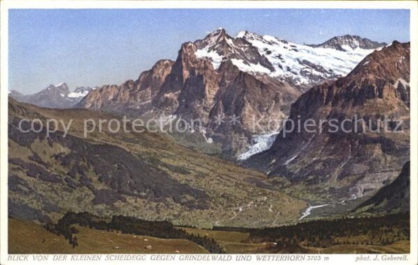 Foto Gaberell J. Nr. 6088 Grindelwald Wetterhorn