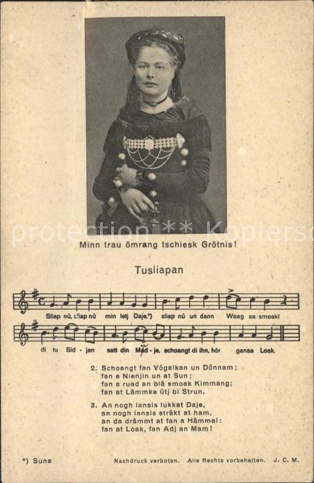 Liederkarte Tusliapan Frau Tracht