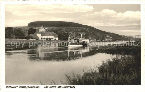 Dampfer Seitenrad Bückeberg Weser