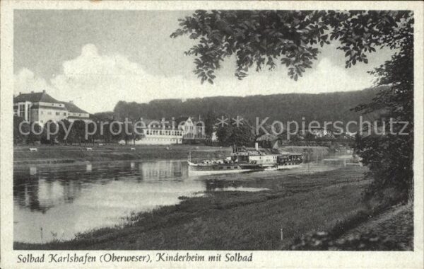 Dampfer Seitenrad Bad Karlshafen Kinderheim