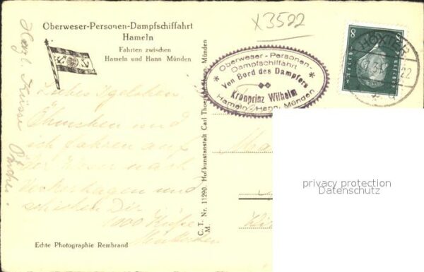 Dampfer Seitenrad Kronprinz Wilhelm Bad Karlshafen – Bild 2