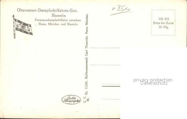 Dampfer Seitenrad Salondampfer Fürst Bismarck Hann. Münde – Bild 2