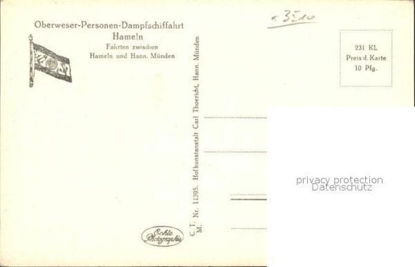 Dampfer Seitenrad Salondampfer Fürst Bismarck Hann. Münde – Bild 2