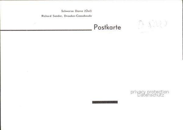 Kuenstlerkarte Richard Sander Schwarze Dame – Bild 2