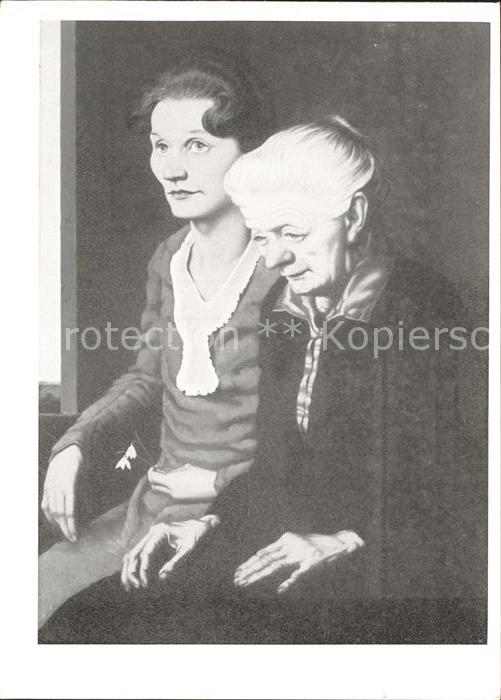 Kuenstlerkarte Erich Ockert Meine Mutter und meine Sch