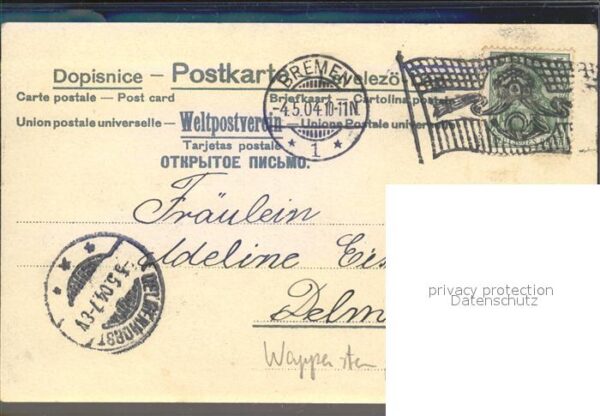 Kleeblatt Cloverleaf Trebol Trefle Kleeblume Vergissmeinnicht Litho – Bild 2