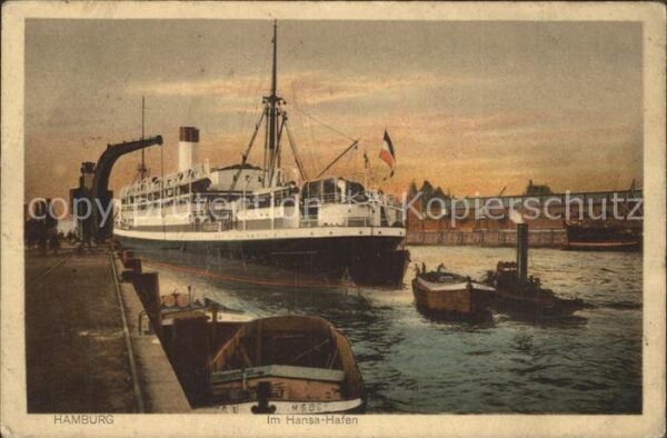 Dampfer Oceanliner Hamburg Hansa-Hafen