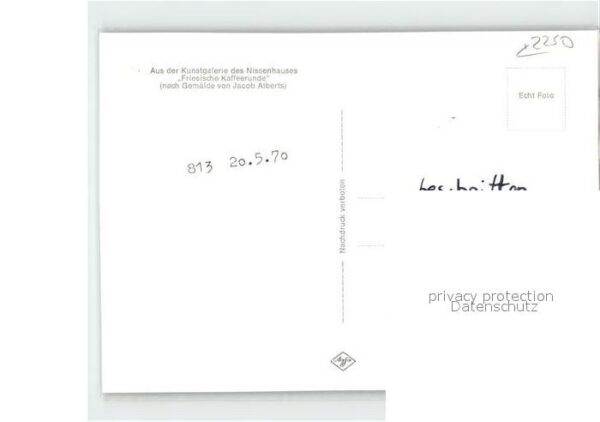 Kuenstlerkarte Jacob Alberts Friesische Kaffeerunde – Bild 2