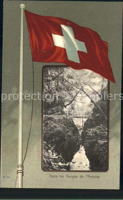 Fahnen Schweiz Gorges de l'Areuse