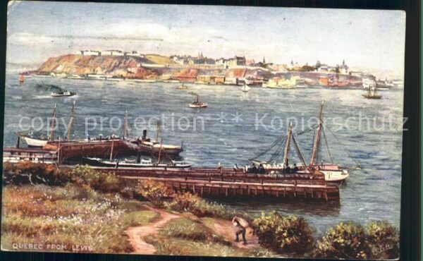 Verlag Tucks Oilette Nr. 2558 Quebec Ferry-Boats