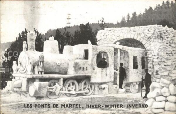 Lokomotive Les Ponts de Martel Hiver-Winter-Invern