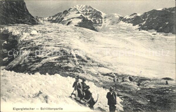 Schlitten Schnee Eigergletscher Schlittenpartie