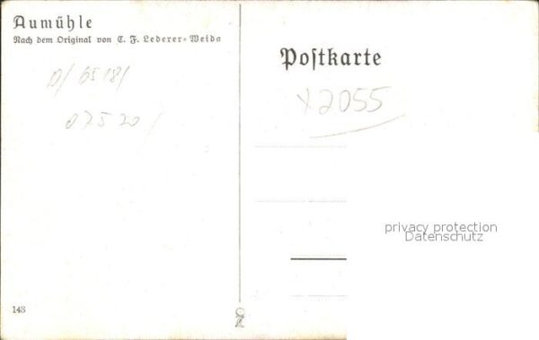 Kuenstlerkarte C. F. Lederer Aumühle – Bild 2