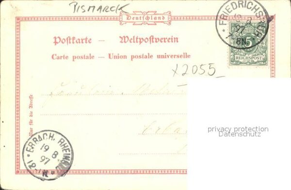 Bismarck Hund Schloss Friedrichsruh Litho – Bild 2