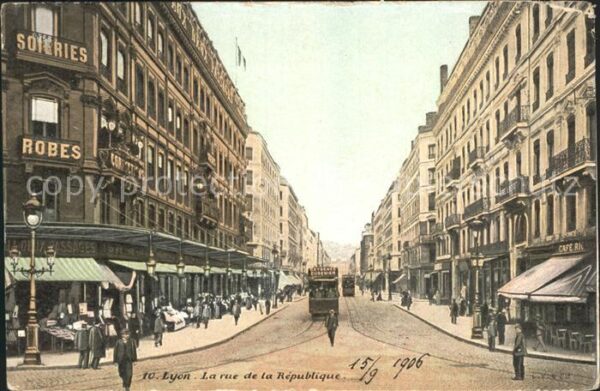 Strassenbahn Lyon Rue de la Republique