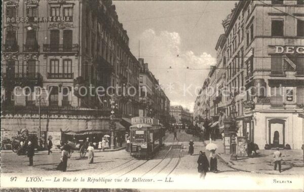 Strassenbahn Lyon Rue de la Republique