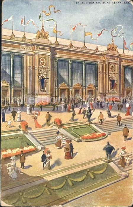 Exposition Universelle Bruxelles 1910 Facade des Sections Etrangeres