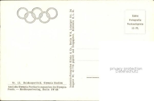 Stadion Reichssportfeld Olympia-Stadion Berlin – Bild 2