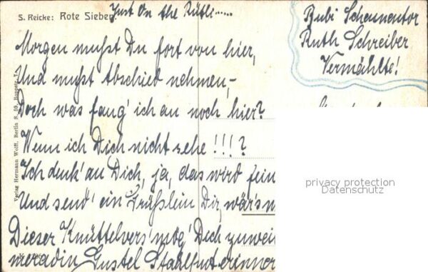 Kuenstlerkarte S. Reicke RoteSieben Schlitten Hund – Bild 2