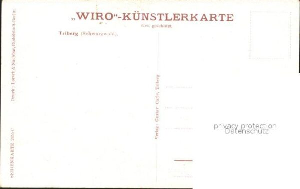 Verlag WIRO Wiedemann Nr. 2455 C Triberg Schwarzwald – Bild 2